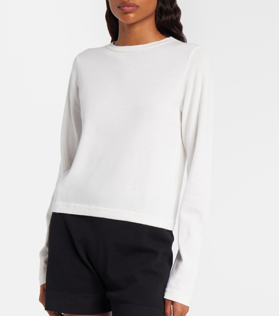Longsleeve N°451 Lisa aus Baumwolle und Kaschmir | Extreme Cashmere