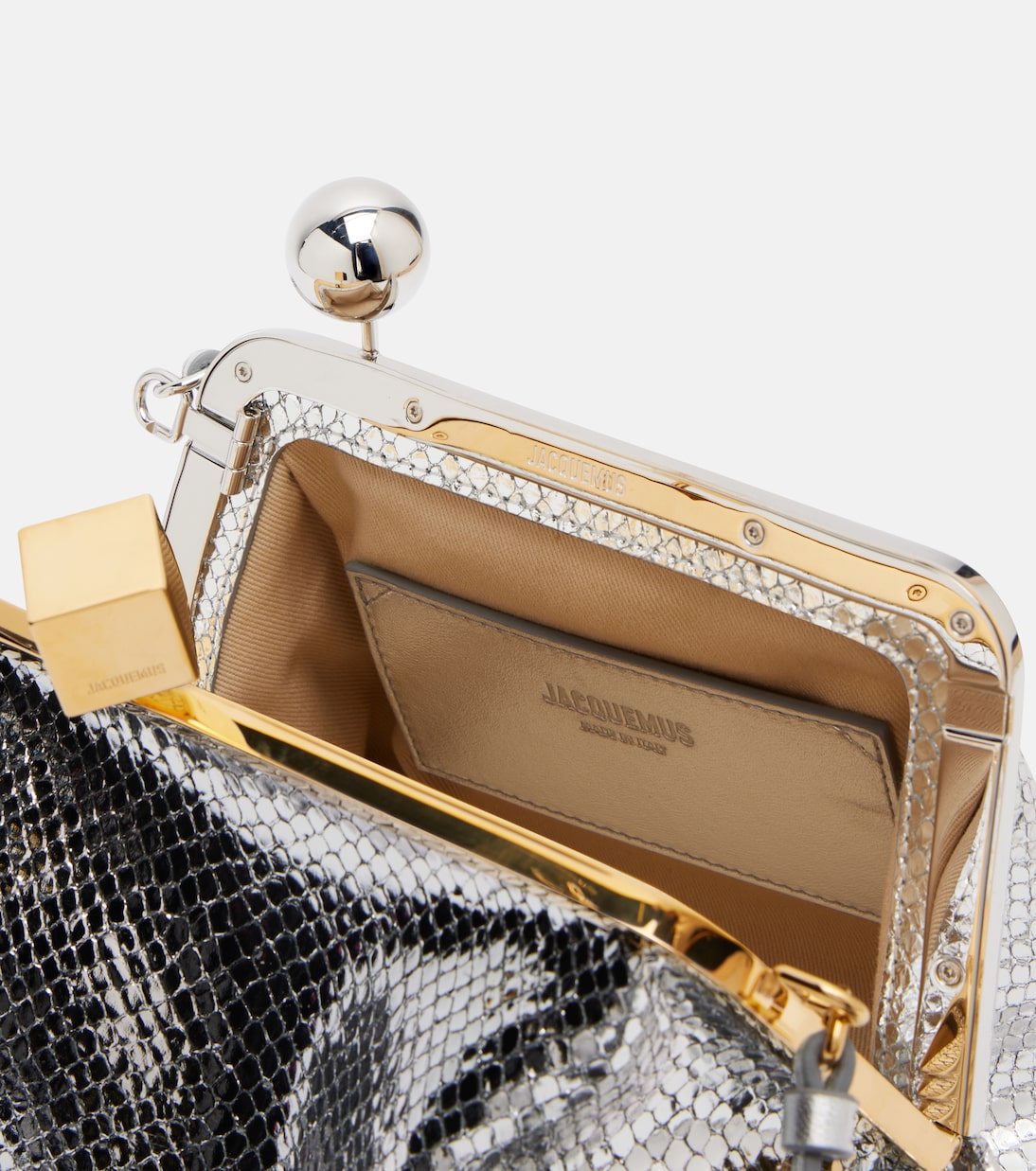 Clutch Berlingot Small de piel metalizada | Jacquemus