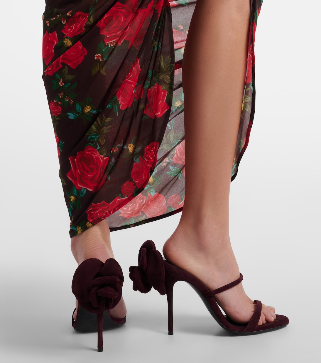 花卉贴花绒面革穆勒鞋 | Magda Butrym