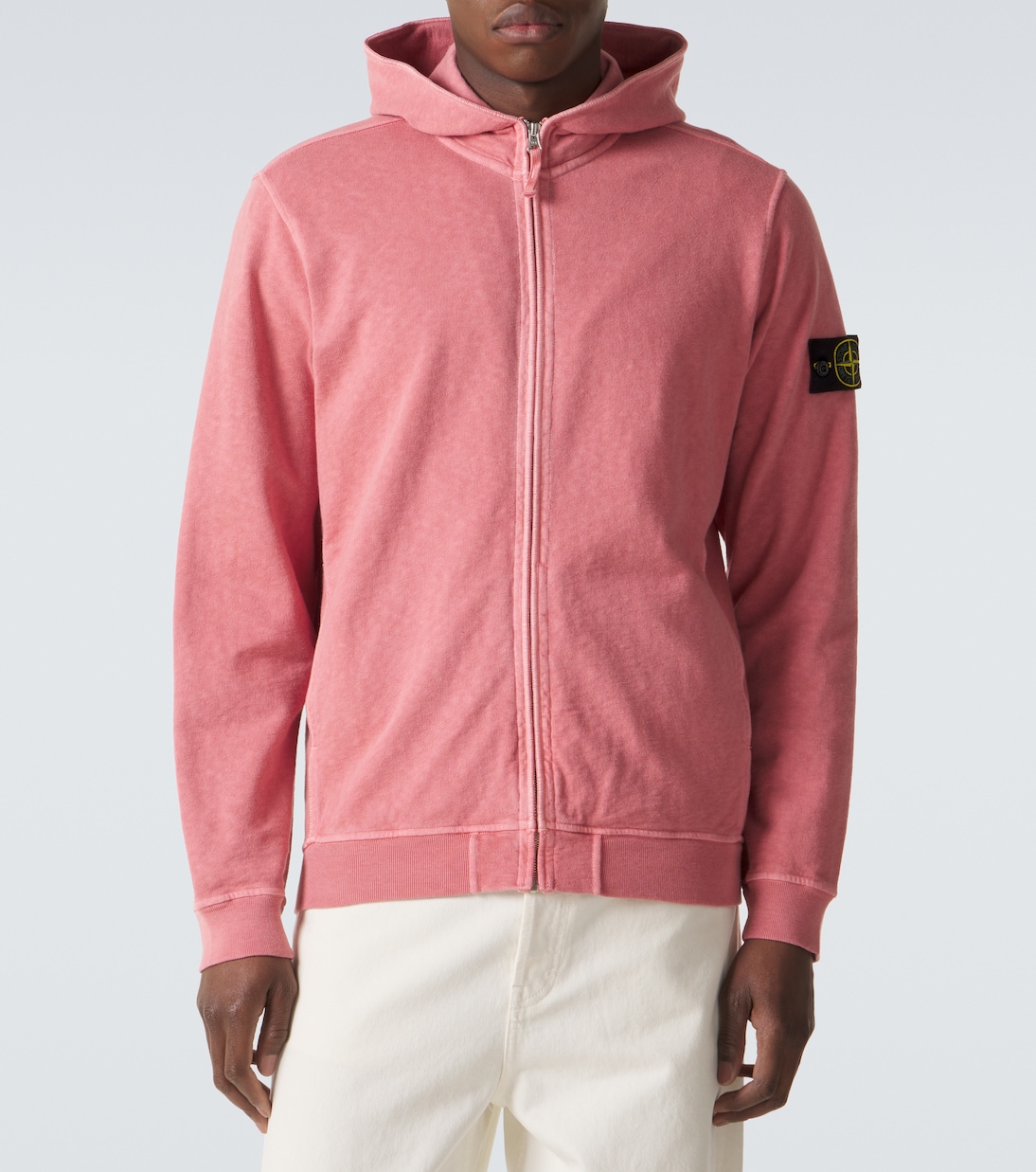 كنزة هودي بسحّاب من القطن Compass | Stone Island