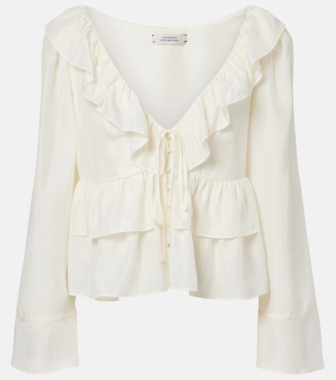 Ruffled silk shirt | Dorothee Schumacher