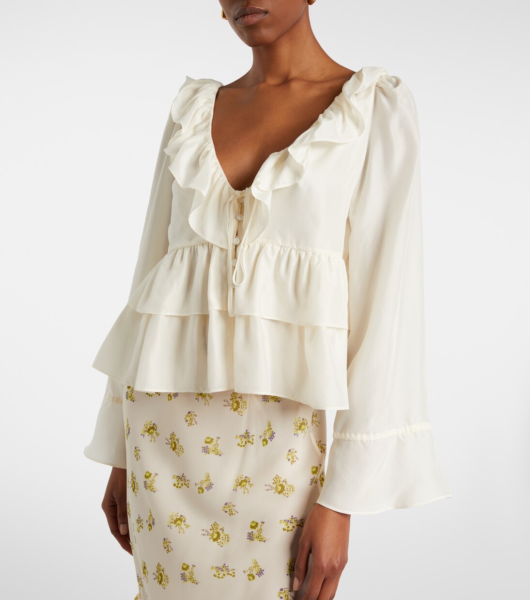 Ruffled silk shirt | Dorothee Schumacher