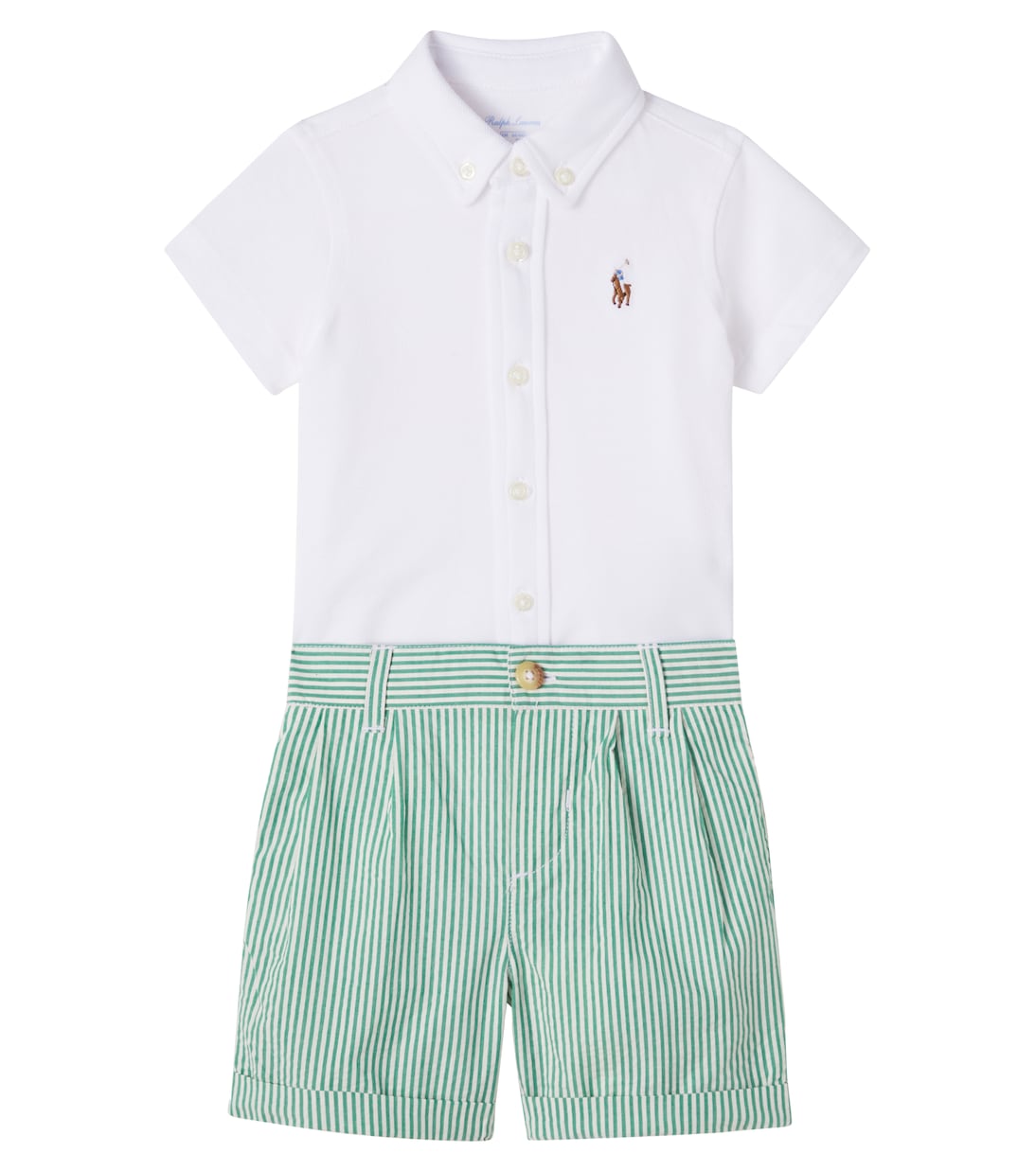 Baby cotton shirt and shorts set | Polo Ralph Lauren Kids