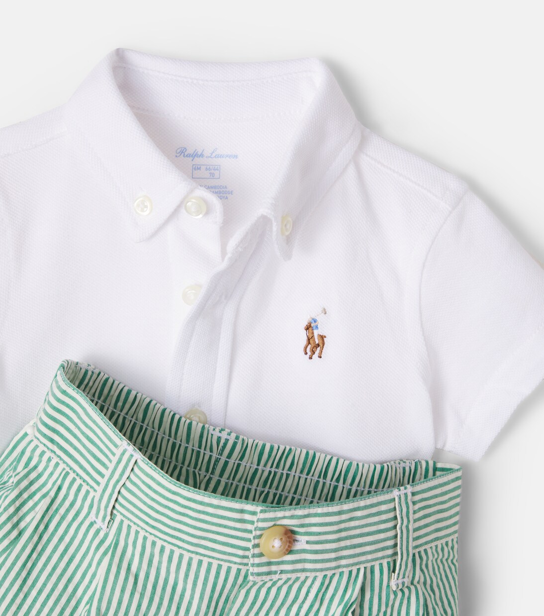 Baby cotton shirt and shorts set | Polo Ralph Lauren Kids
