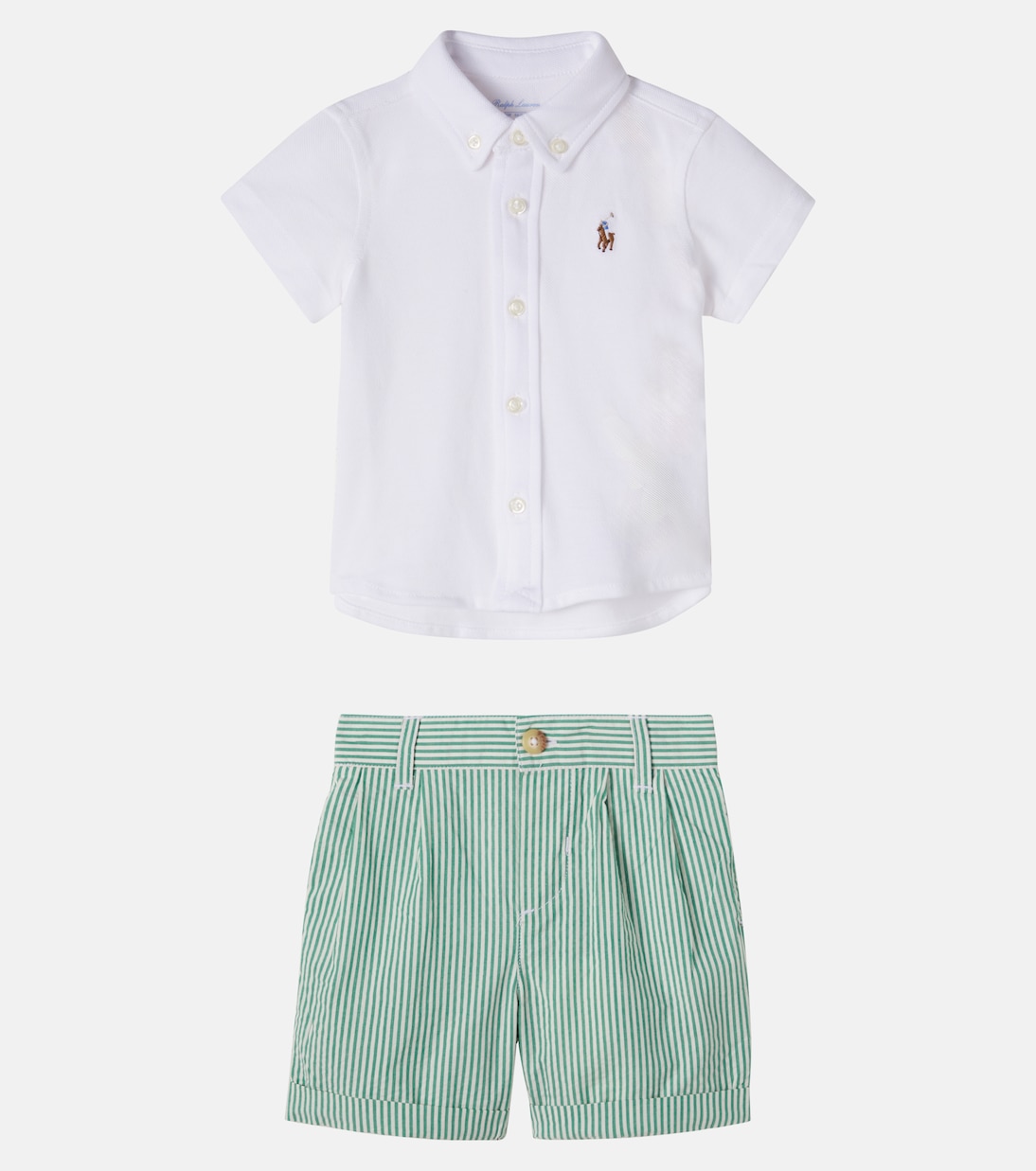 Baby cotton shirt and shorts set | Polo Ralph Lauren Kids