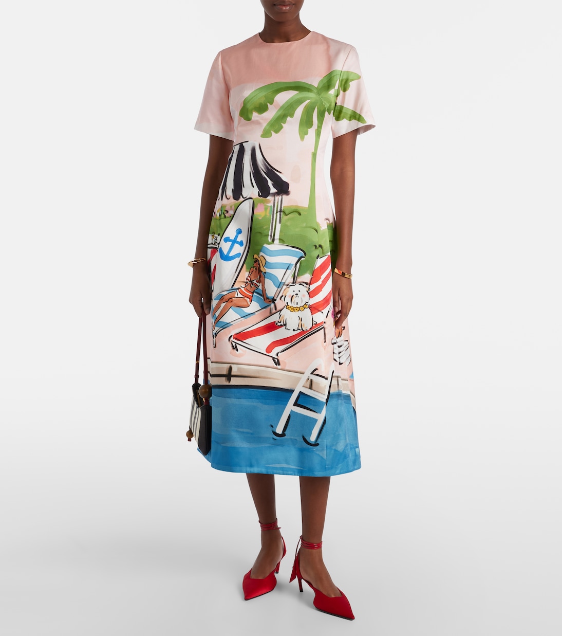 Midikleid Caroline aus Baumwolle und Seide | Leo Lin