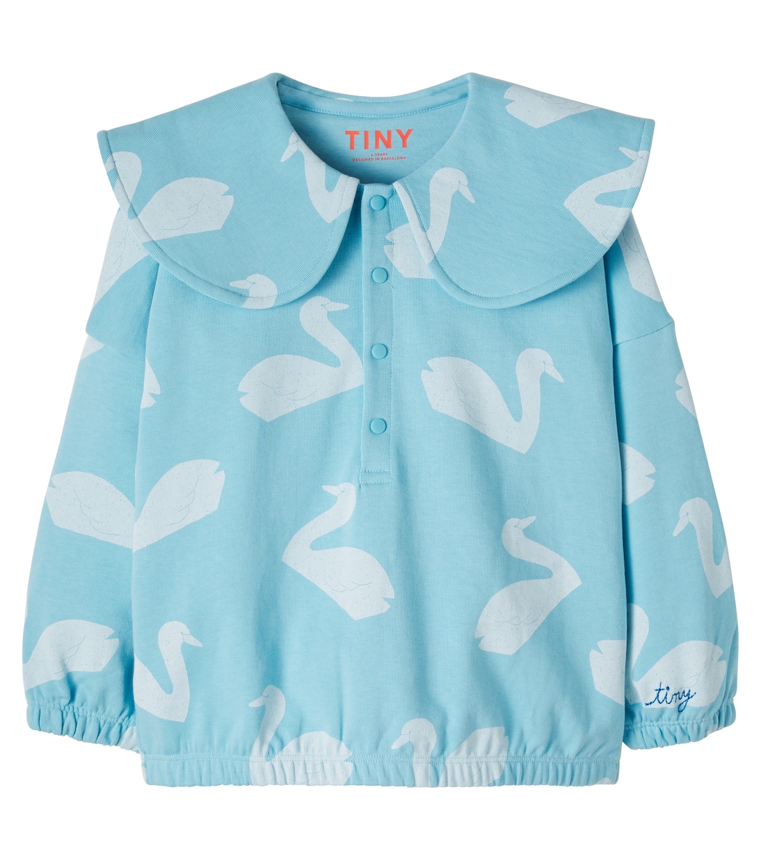 Big Swans cotton jersey sweatshirt | Tinycottons