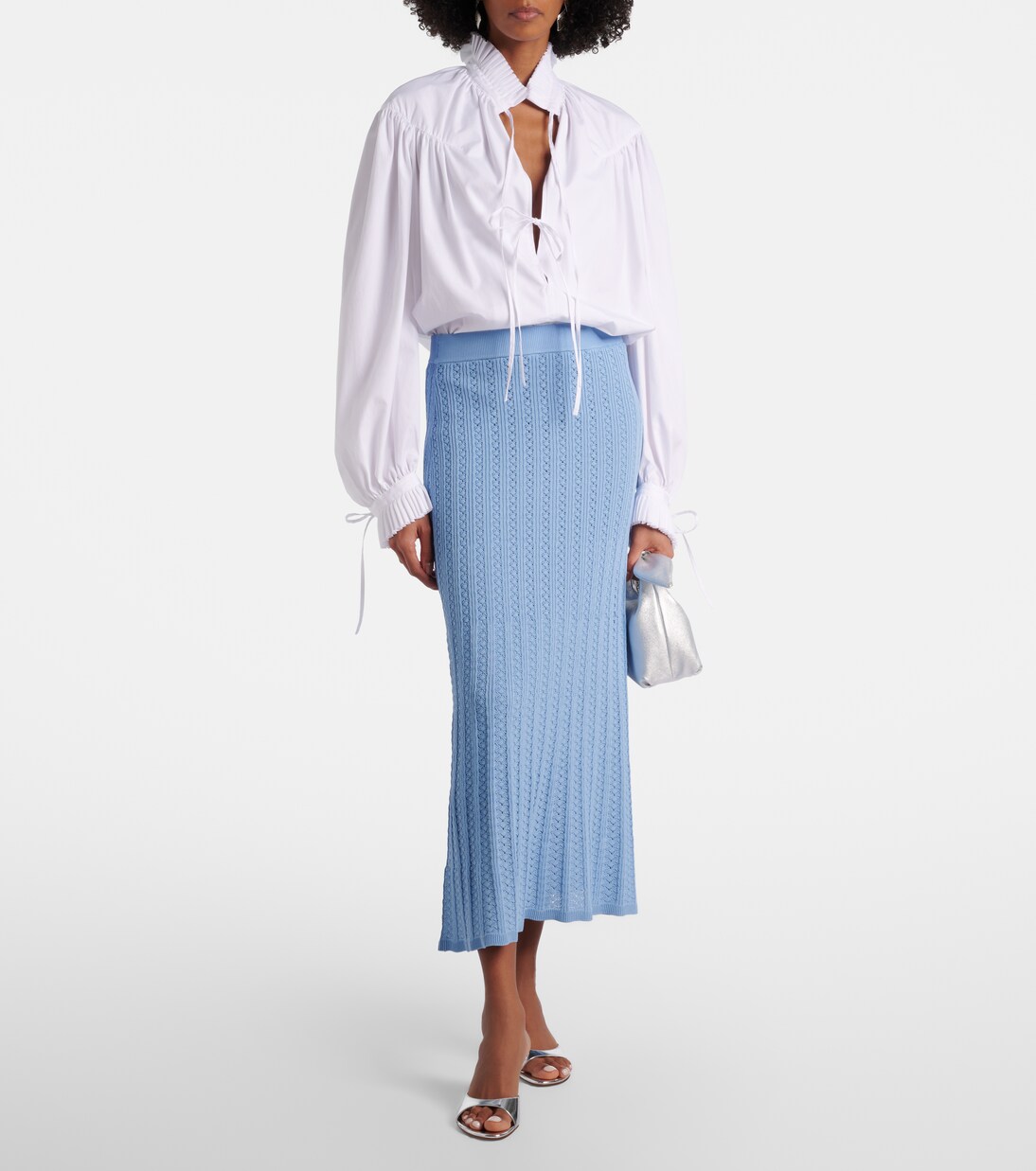 Natalie pointelle midi skirt | Rebecca Vallance