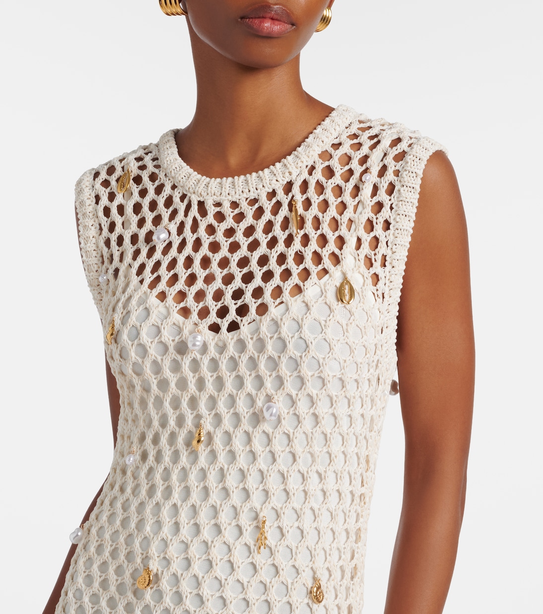 Coralia embellished crochet maxi dress | Simkhai