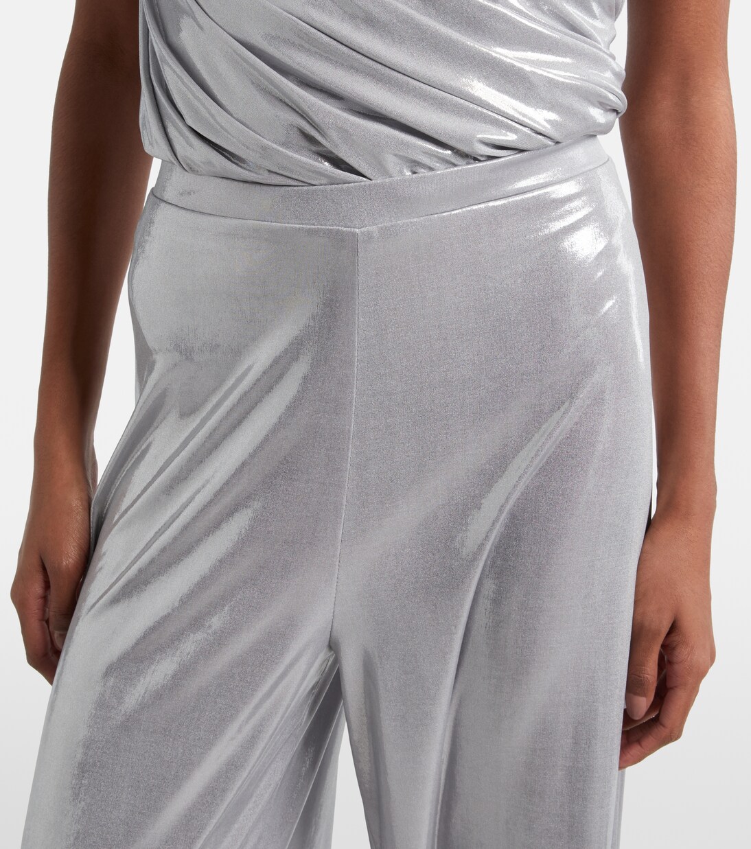 Pantalones anchos metalizados | Norma Kamali