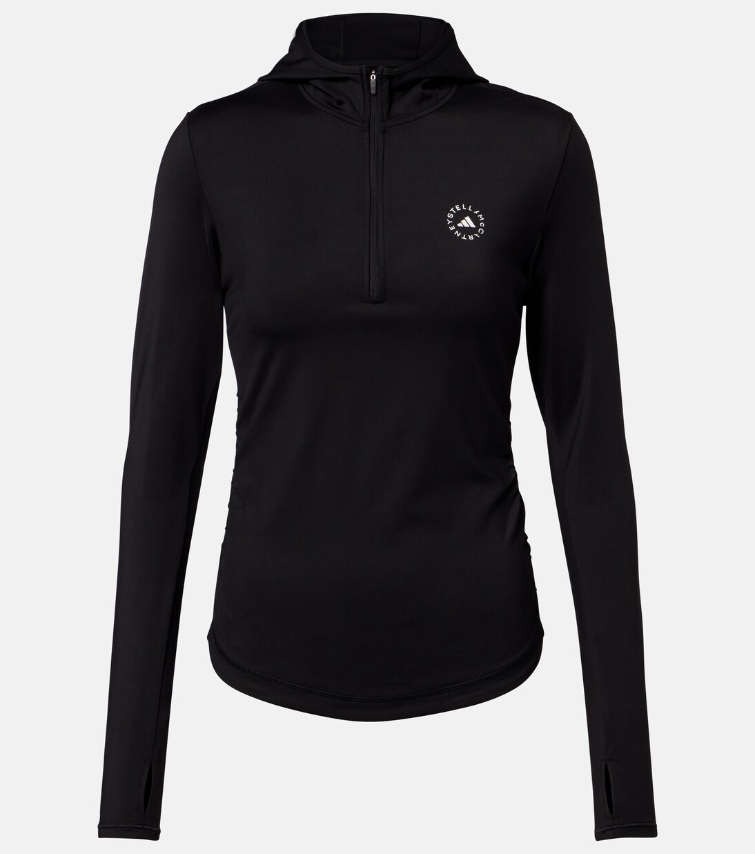 Logo hooded zip-up top | Adidas by Stella McCartney