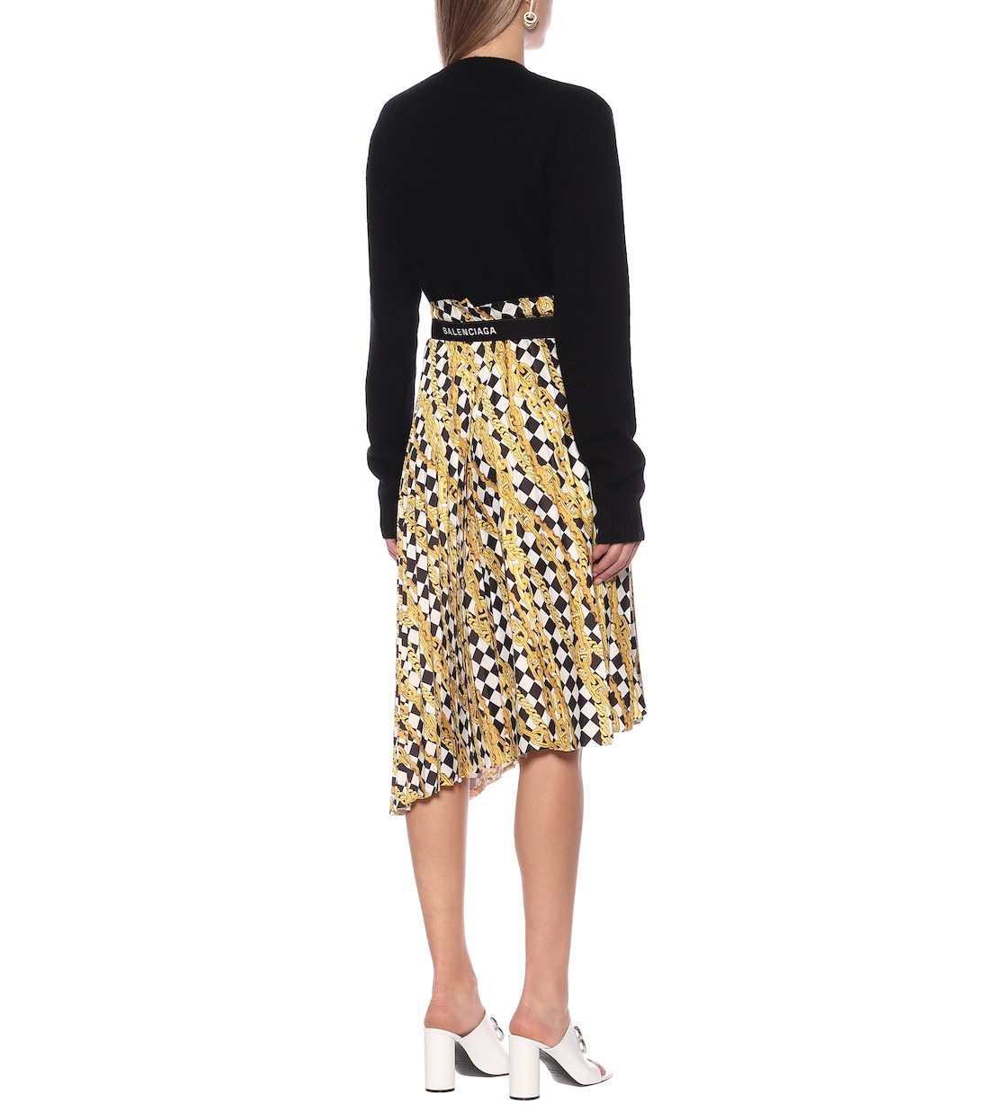 Falda midi wrap estampada | Balenciaga