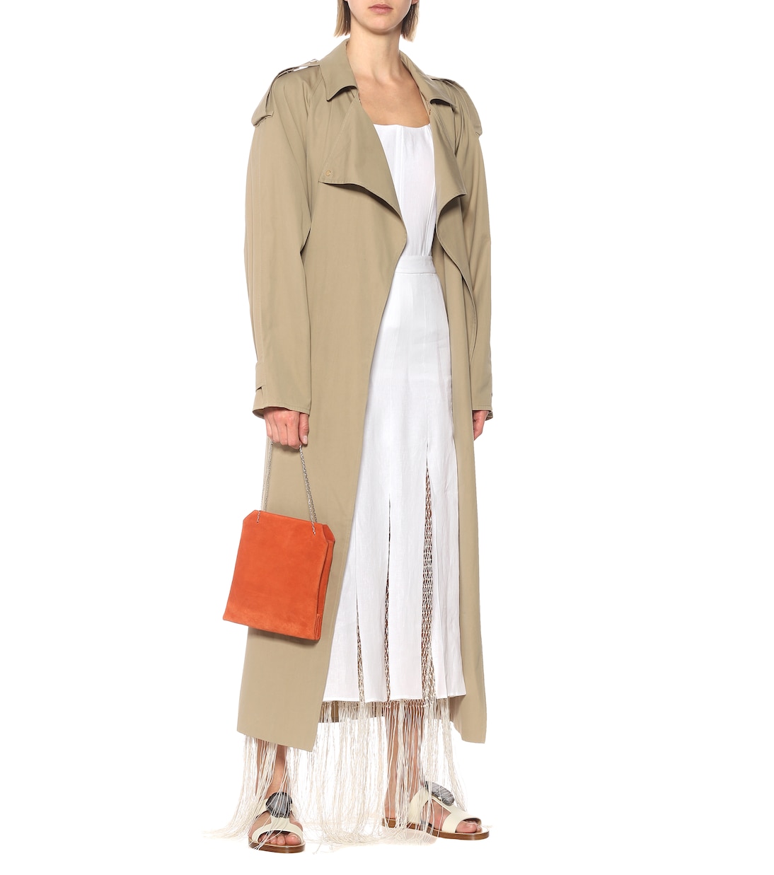 Gonna Harmonia in lino con frange | Gabriela Hearst