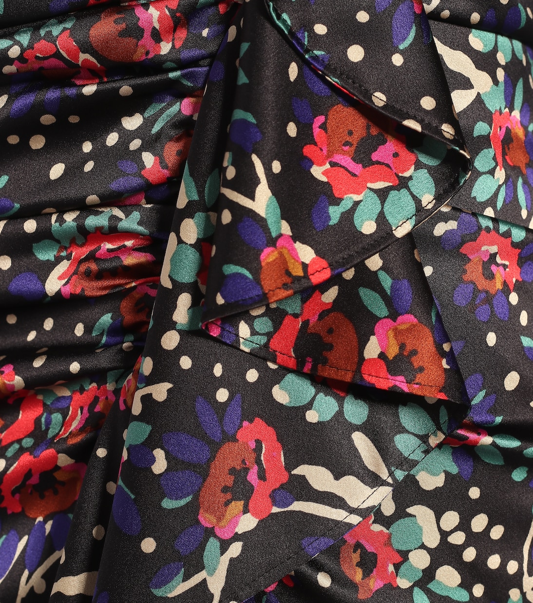 Robe Louella en satin de soie mélangée à fleurs | Veronica Beard