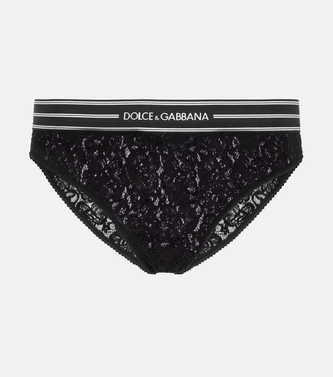Slip in pizzo con logo | Dolce&Gabbana