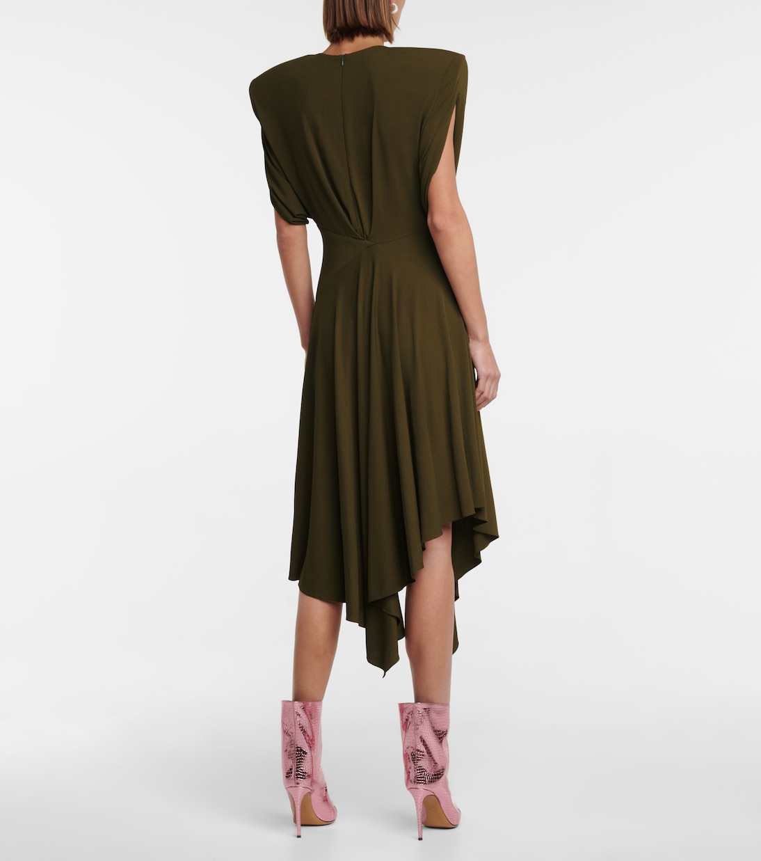 Asymmetric jersey midi dress | Alexandre Vauthier
