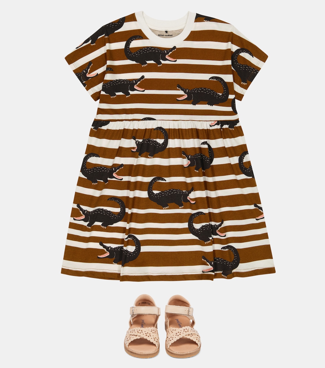 Printed cotton jersey dress | Mini Rodini
