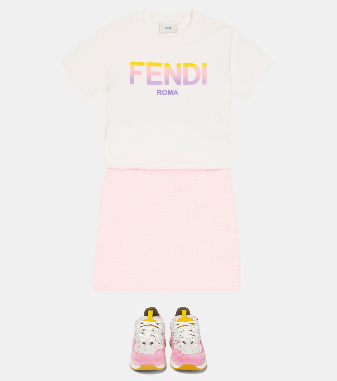 Cotton logo T-shirt | Fendi Kids