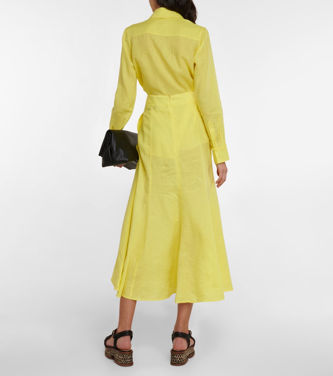 Falda midi Tate de lino | Gabriela Hearst