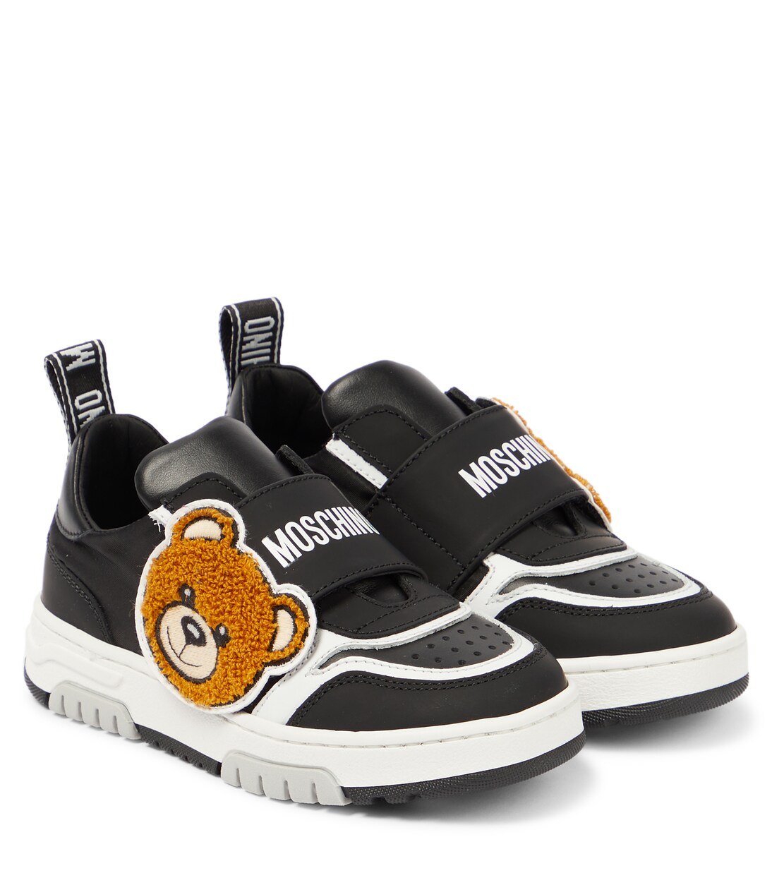 Logo leather sneakers | Moschino Kids