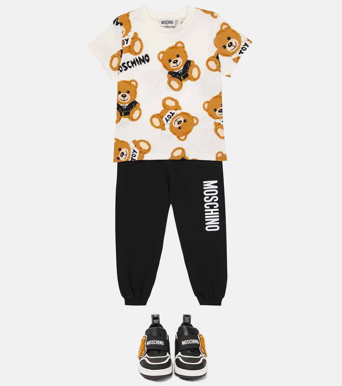 Logo leather sneakers | Moschino Kids