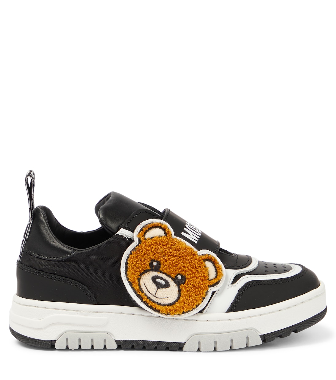 Logo leather sneakers | Moschino Kids