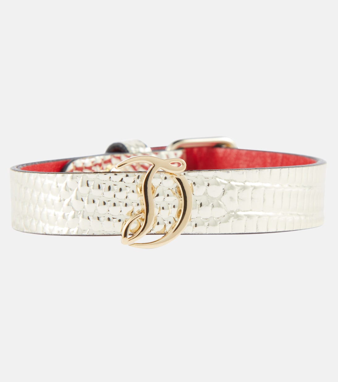 Loubilink lizard-effect leather bracelet | Christian Louboutin