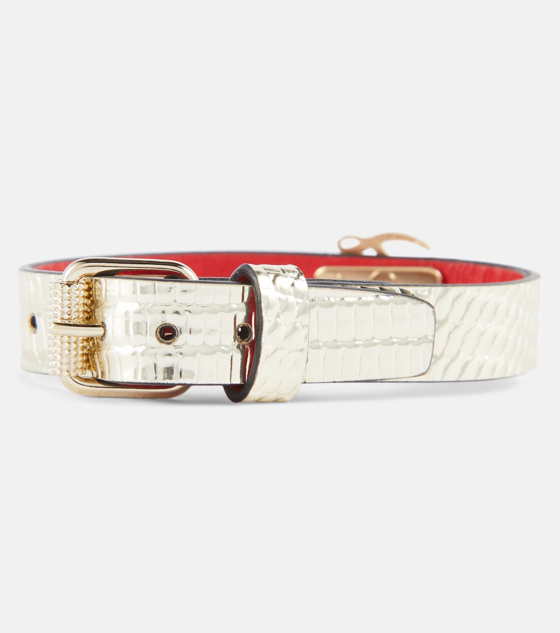 Loubilink lizard-effect leather bracelet | Christian Louboutin