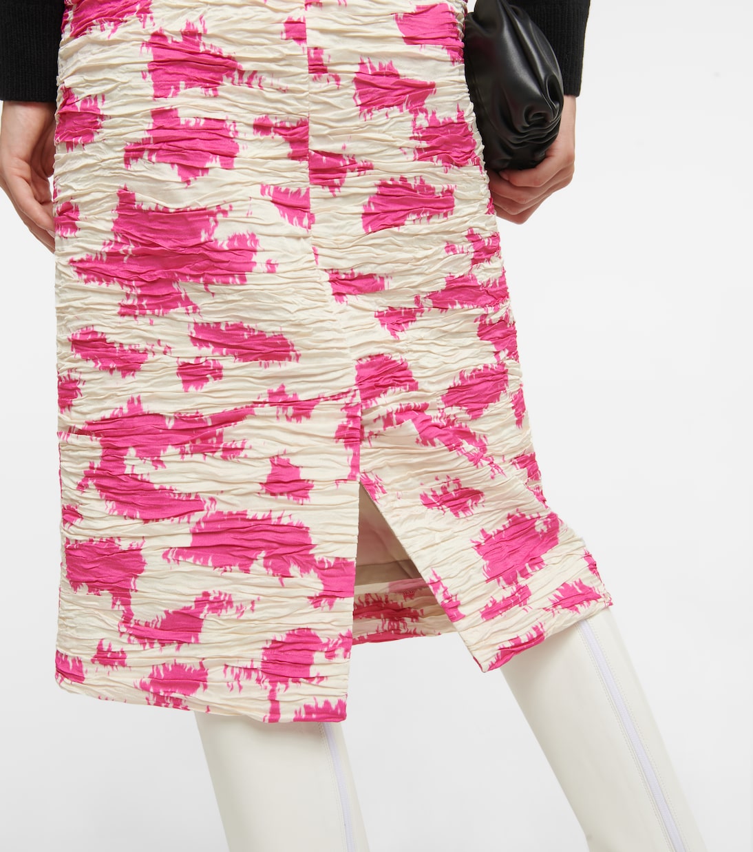 Printed pleated pencil skirt | Dries Van Noten