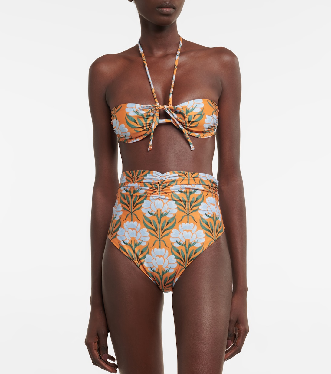 Top de bikini Bronce floral | Agua by Agua Bendita