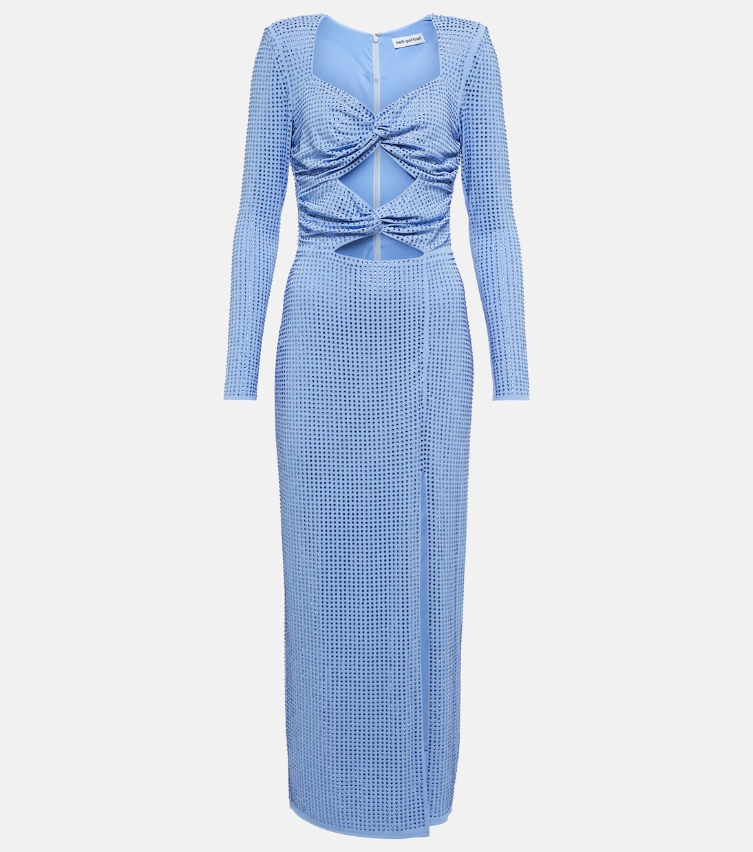 Embellished cutout jersey midi dress | Self-Portrait