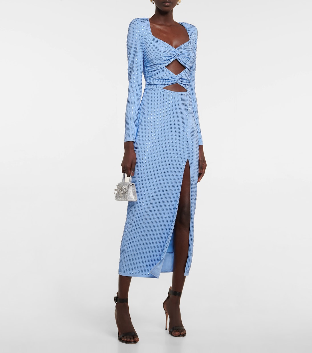 Embellished cutout jersey midi dress | Self-Portrait