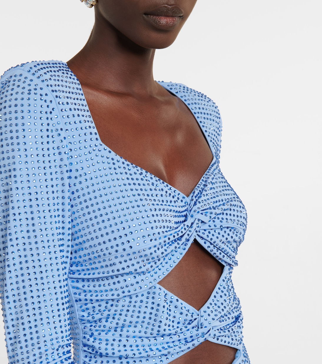 Embellished cutout jersey midi dress | Self-Portrait