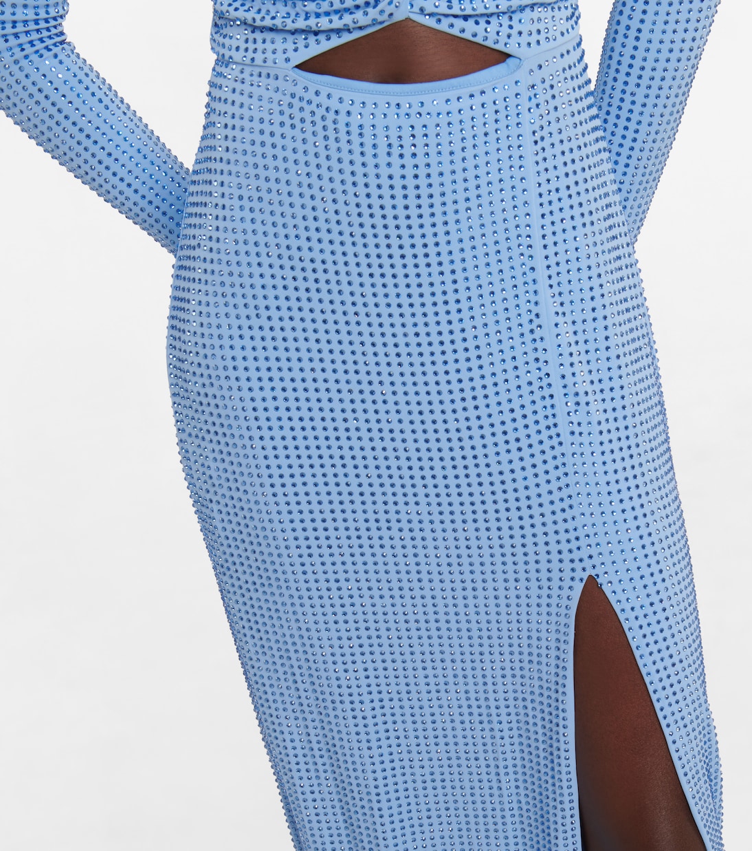 Embellished cutout jersey midi dress | Self-Portrait