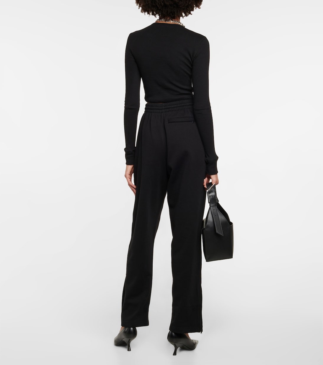 Pantaloni in Fleece di Cotone Wardrobe.Nyc X Hailey Bieber HB per Giovani Stilisti