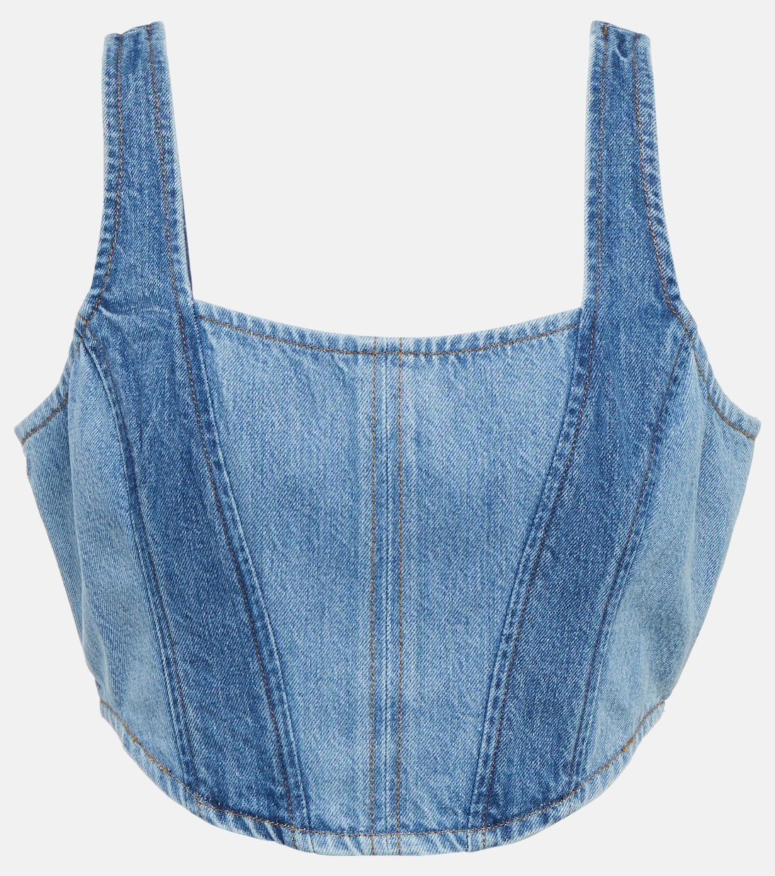 Top stile corsetto in denim | Frame