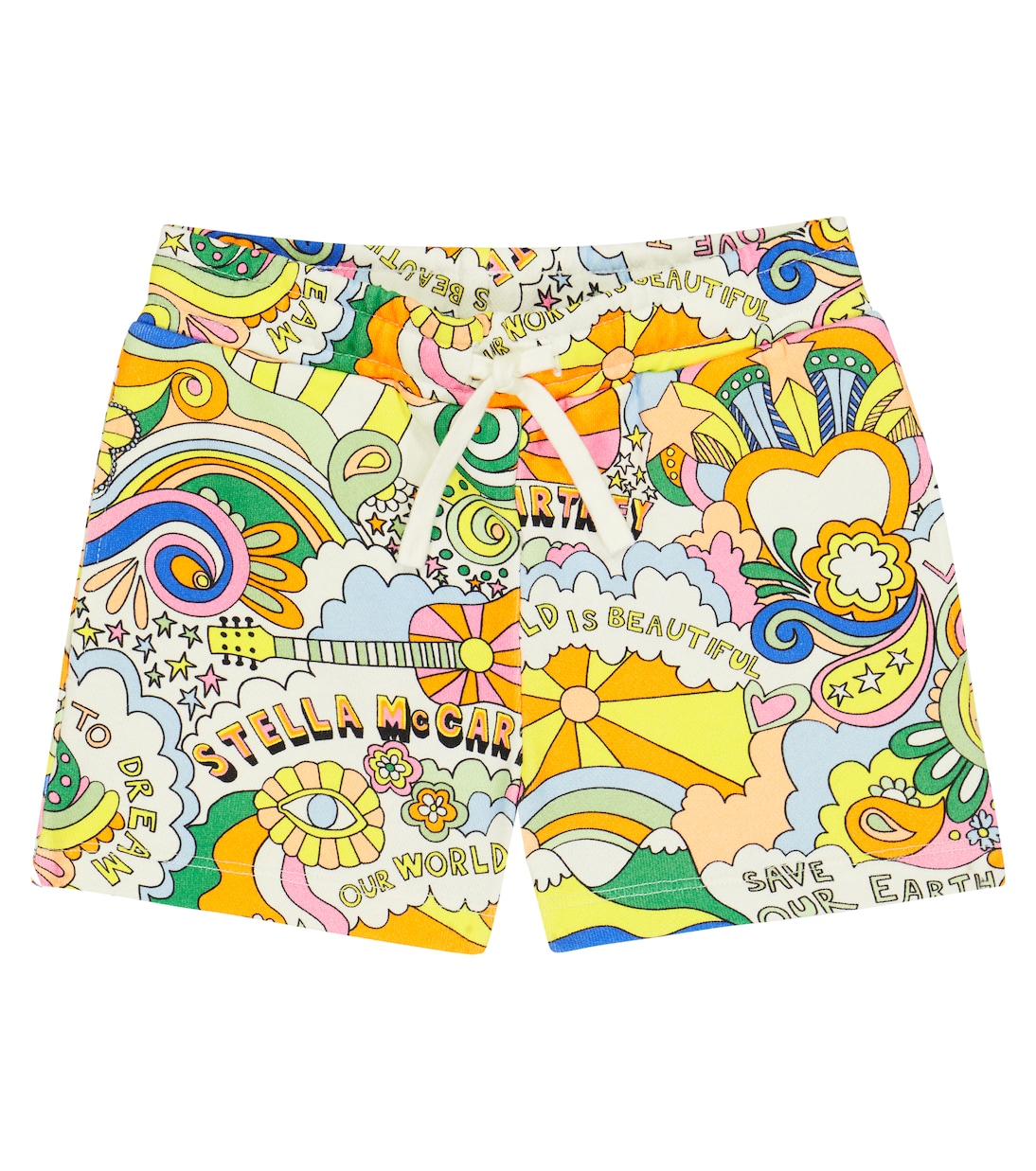 Shorts in jersey di cotone con stampa | Stella McCartney Kids