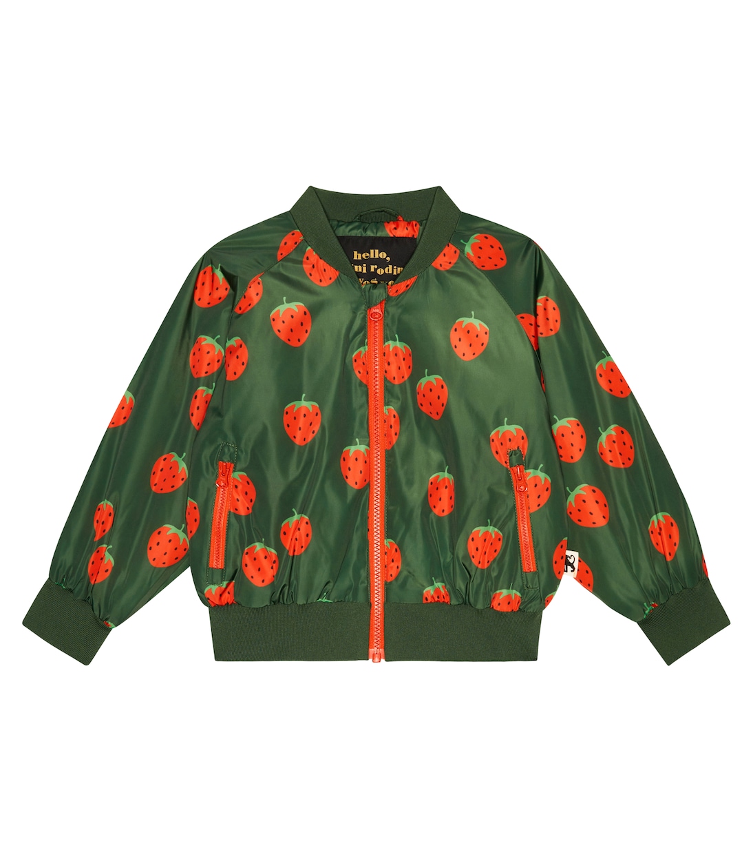Strawberry-print bomber jacket | Mini Rodini