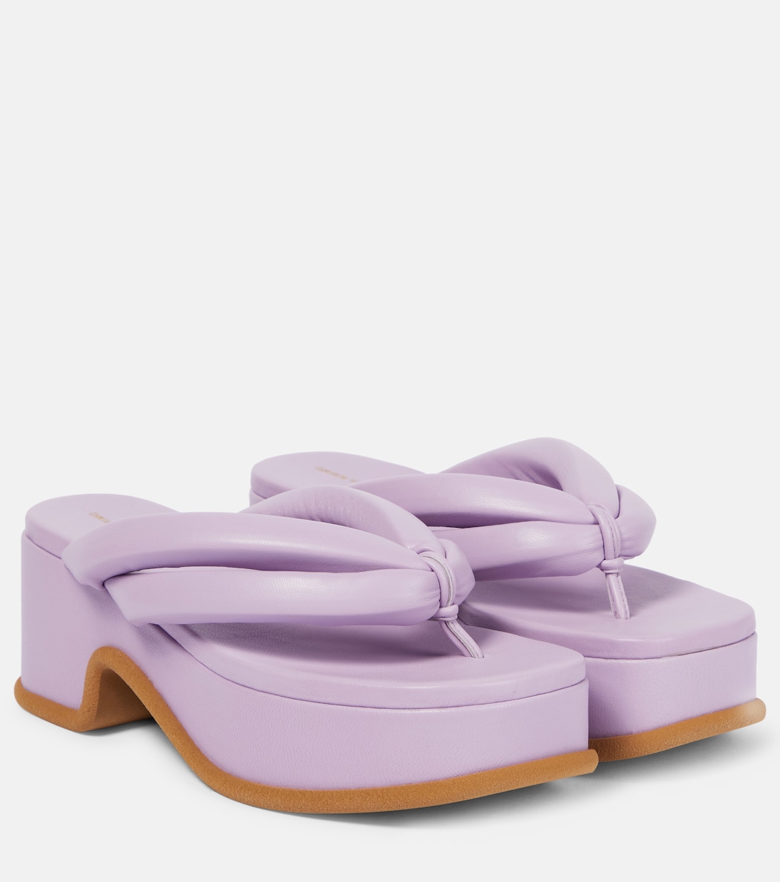 Leather platform thong sandals | Dries Van Noten