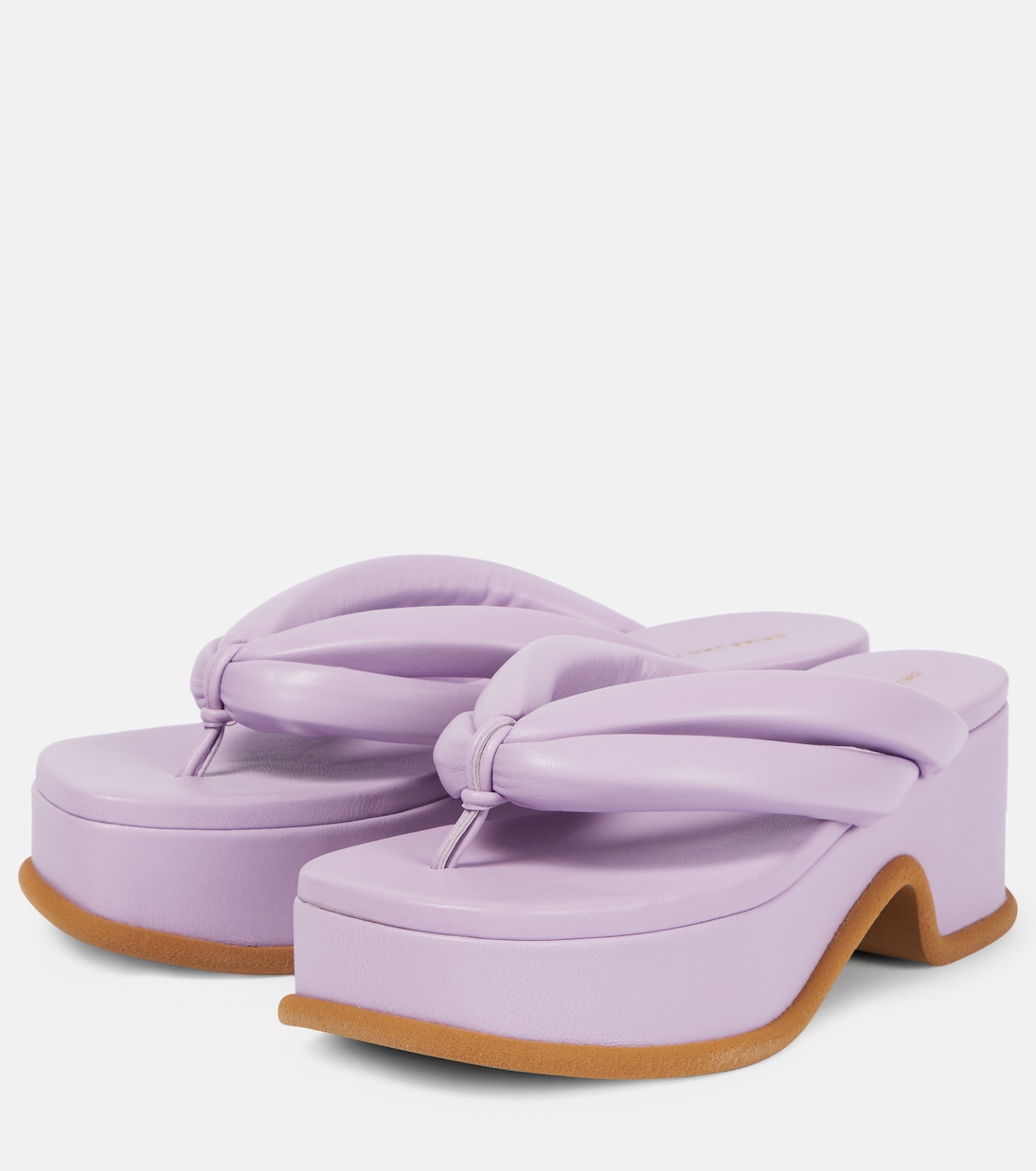 Leather platform thong sandals | Dries Van Noten