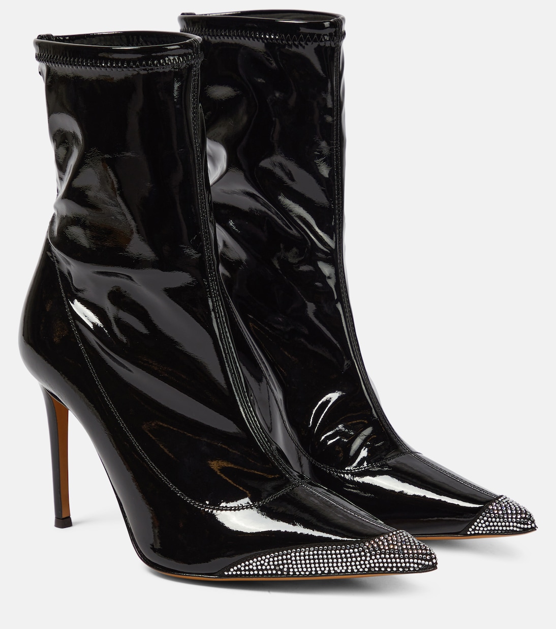 Avi embellished faux leather ankle boots | Alexandre Vauthier