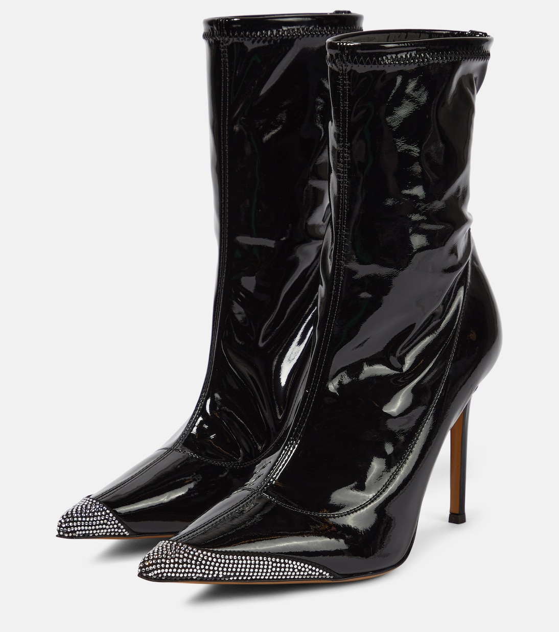 Avi embellished faux leather ankle boots | Alexandre Vauthier