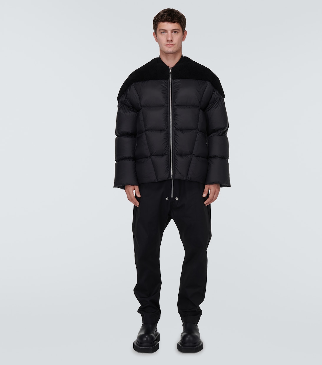 Flight shearling-trimmed down jacket | Rick Owens