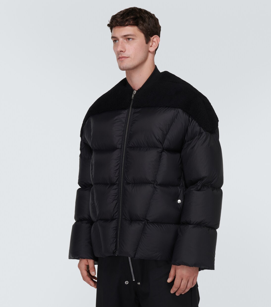 Flight shearling-trimmed down jacket | Rick Owens