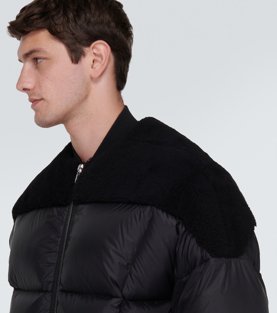 Flight shearling-trimmed down jacket | Rick Owens