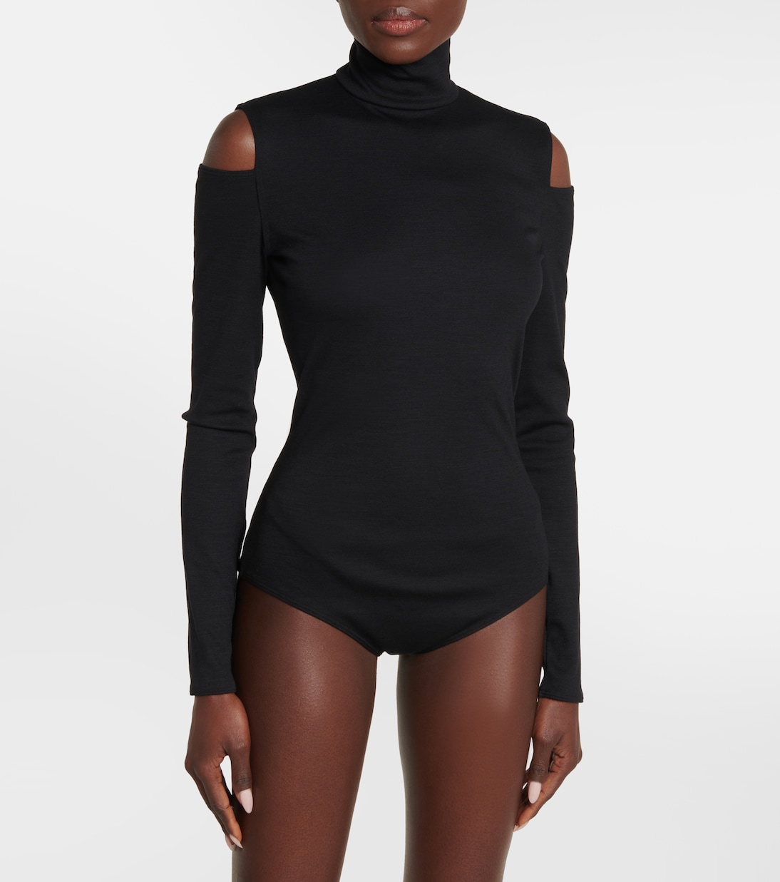 Off-shoulder virgin wool bodysuit | Wolford