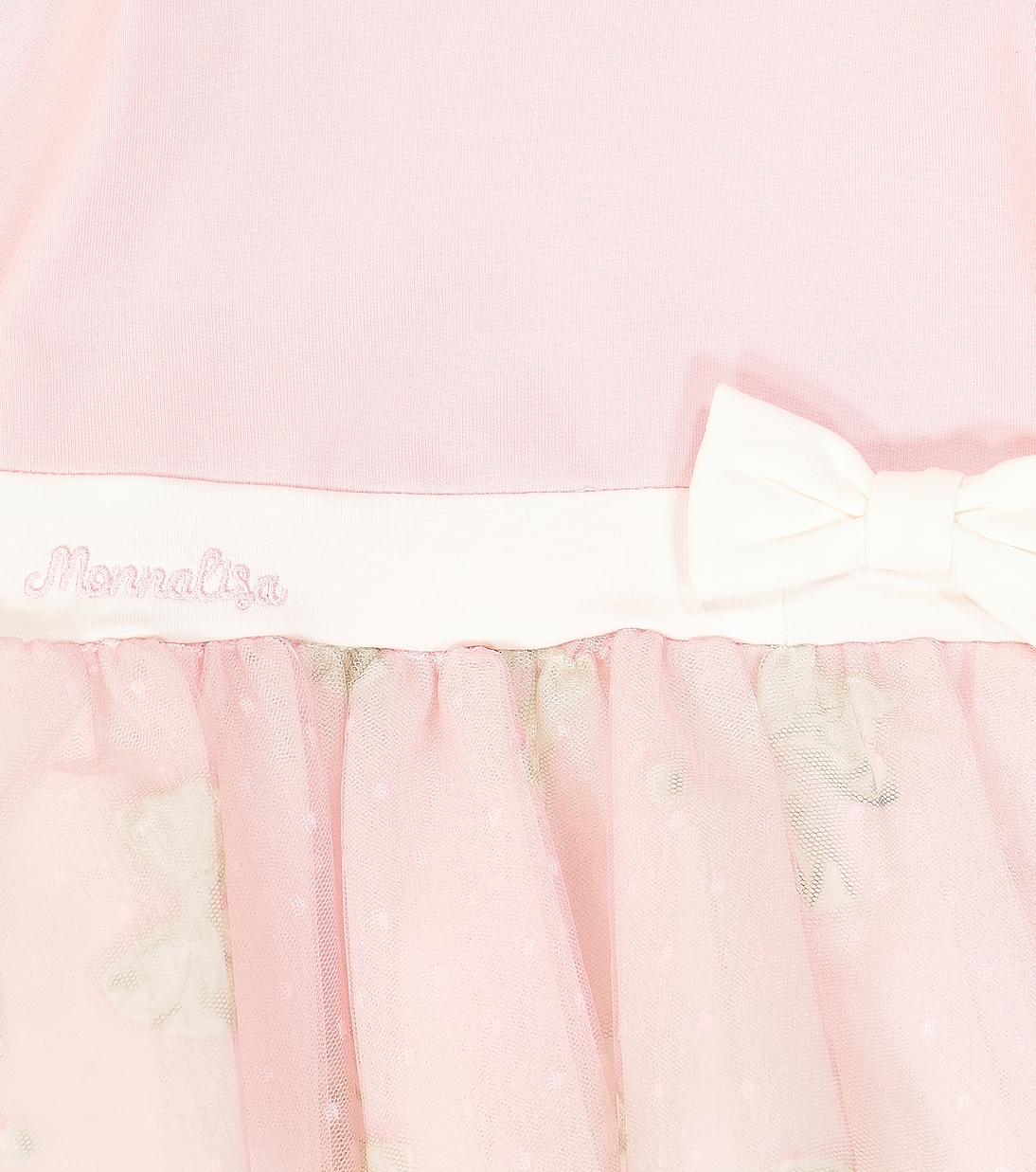 Baby - Abito in misto cotone con fiocco | Monnalisa