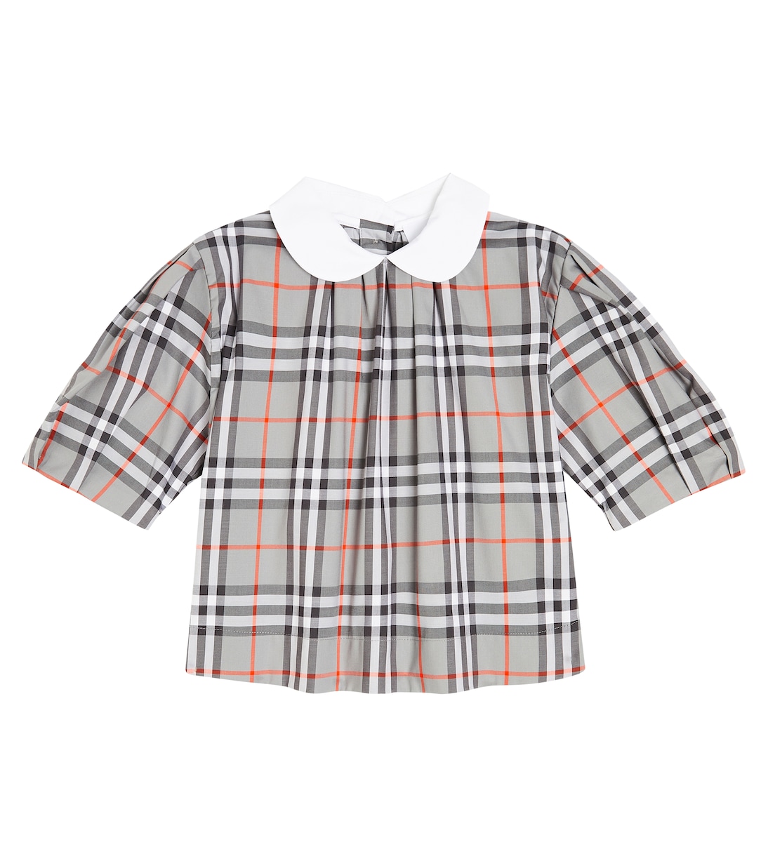Blusa en mezcla de algodón a cuadros | Burberry Kids