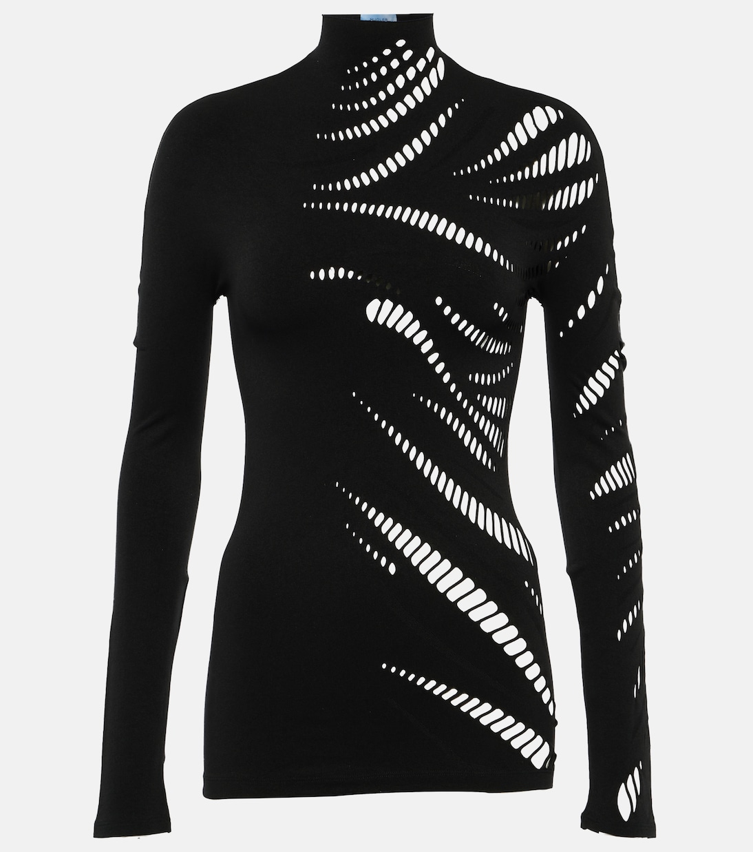 Cutout turtleneck jersey top  | Mugler