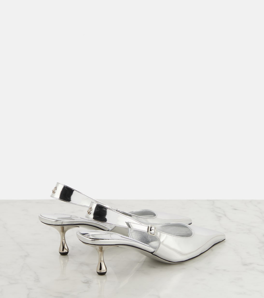 Pumps slingback Amel in pelle metallizzata | Jimmy Choo